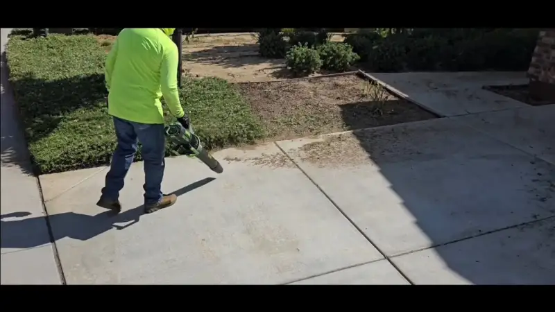 Leaves, debris, hardscape blow-off — done.
